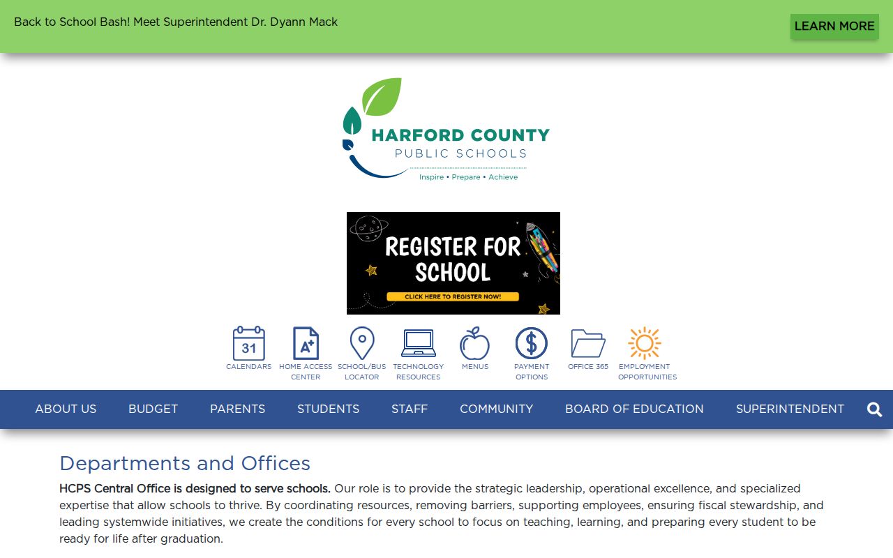 Bel Air South people directories school system department and staff navigation
